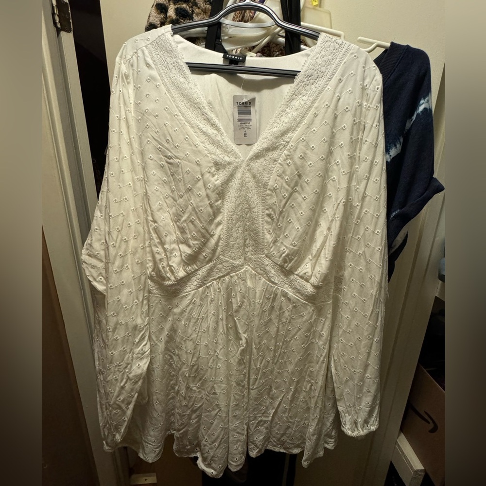 Babydoll Eyelet Top